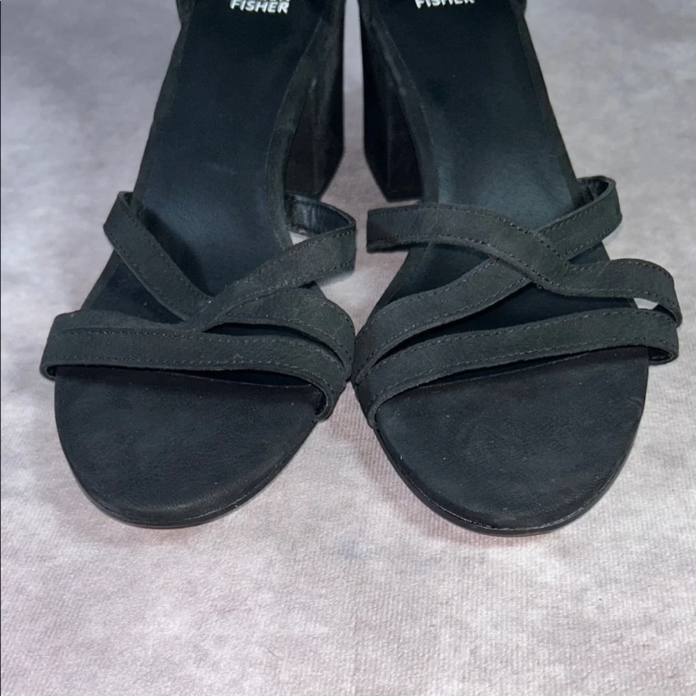 NWOT Eileen Fisher Black Women's Sandals Heeled Sz 13 Block Heel Summer